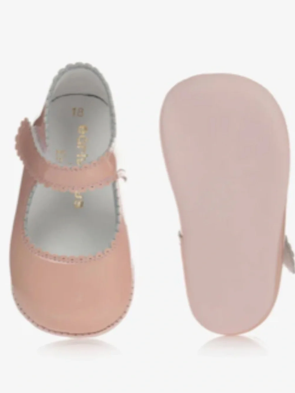Early Days Girls Blush Leather Velcro First Walkers (Size 6-9M)